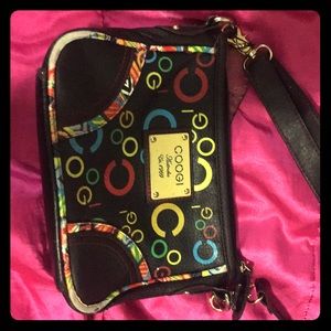 Multiple colored coogi side purse